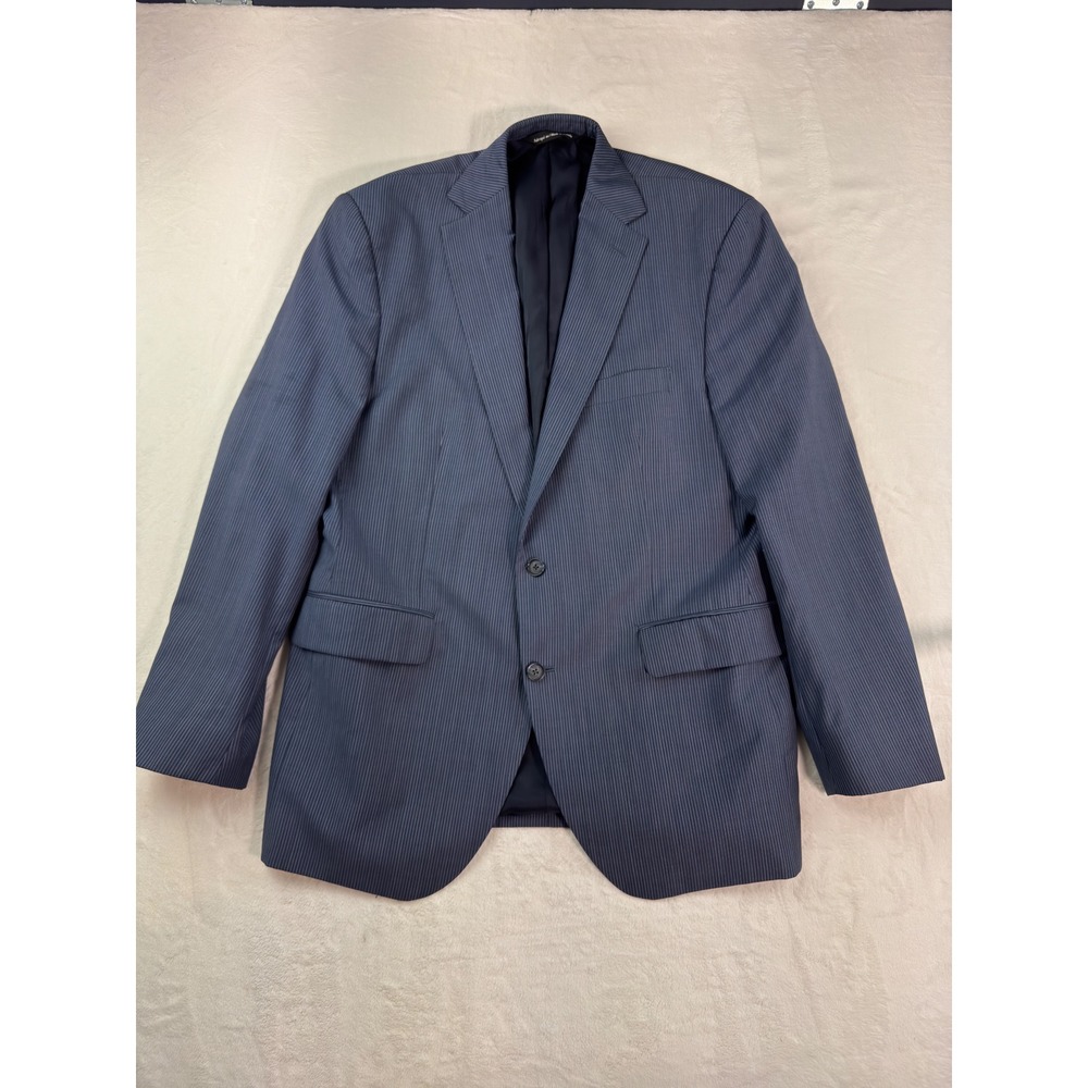 Coppley Esquire 2112 Blue Pinstripe 100% Wool Blazer Sport Coat Mens 44R